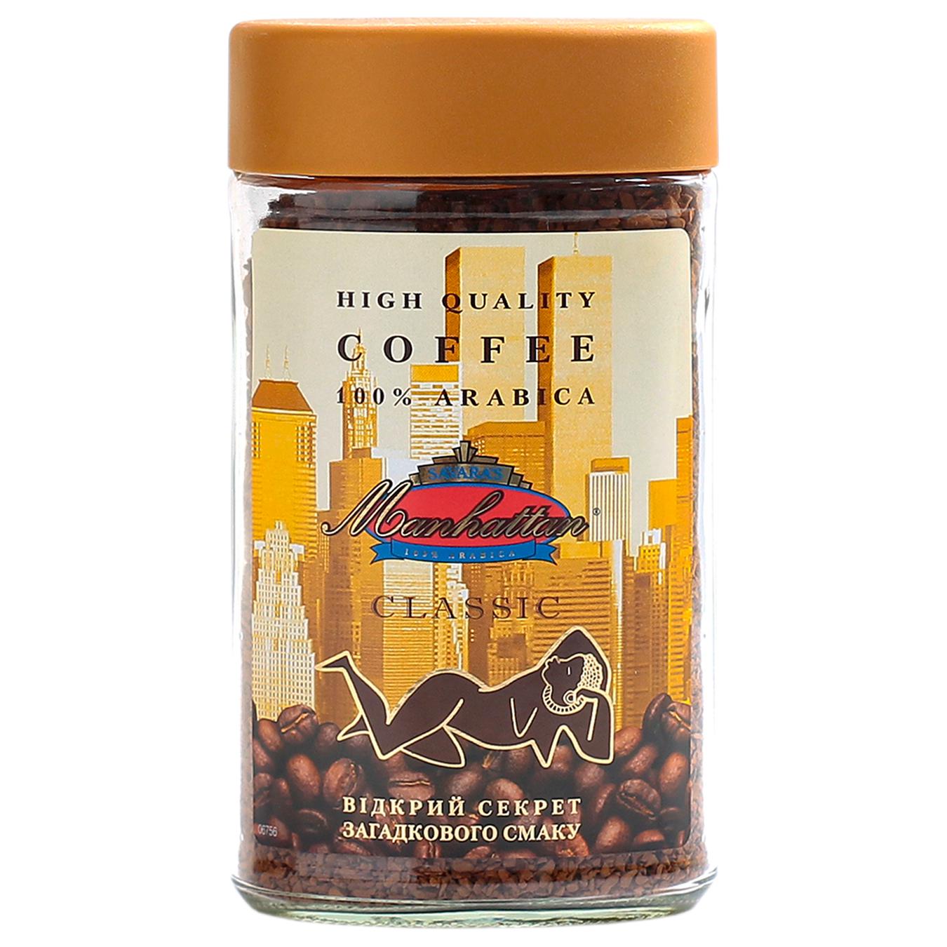 Manhattan Classic instant sublimated coffee 100g