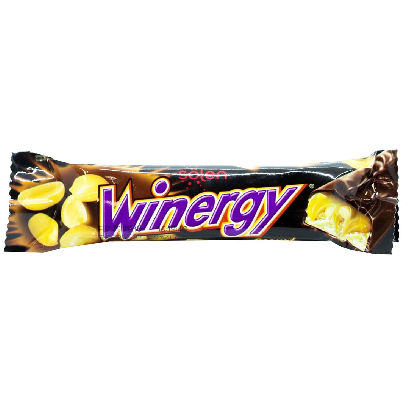 Wınergy bar with caramel nougat and peanuts in milk chocolate 30g