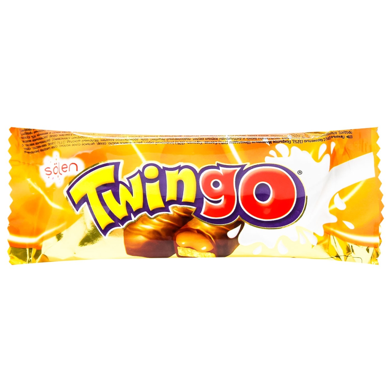 Батончик Twingo в молочному шоколаді з карамеллю і печивом 42г