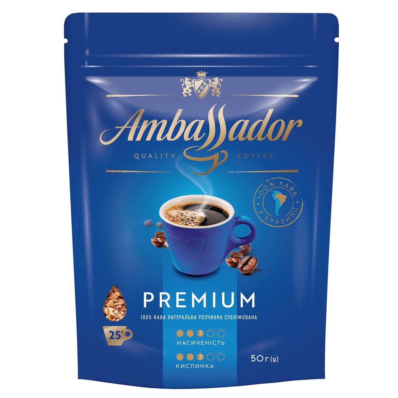 Кава Ambassador Premium розчинна 50 г