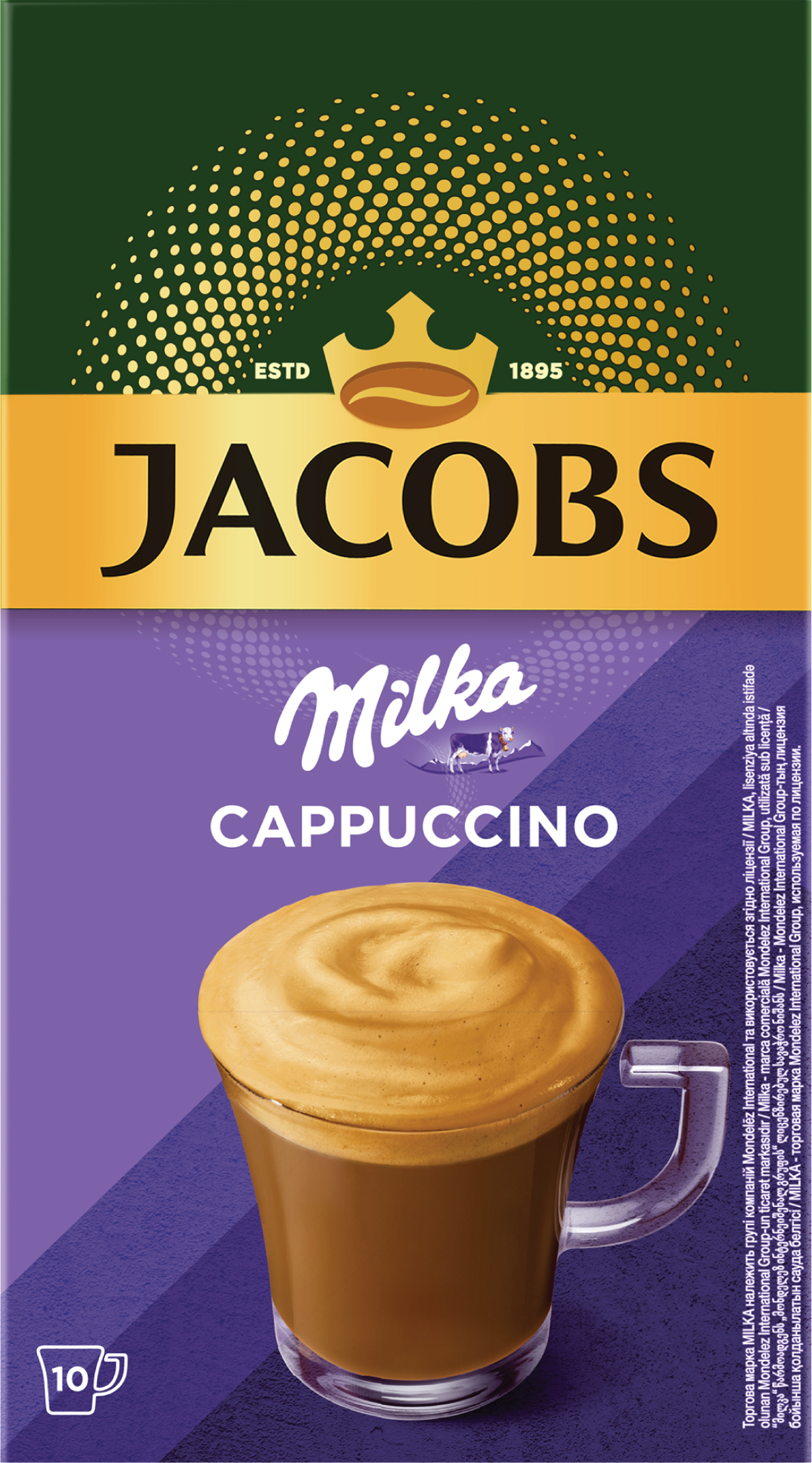 Coffee drink Jacobs Milka Cappuccino 10pcs x 18 g