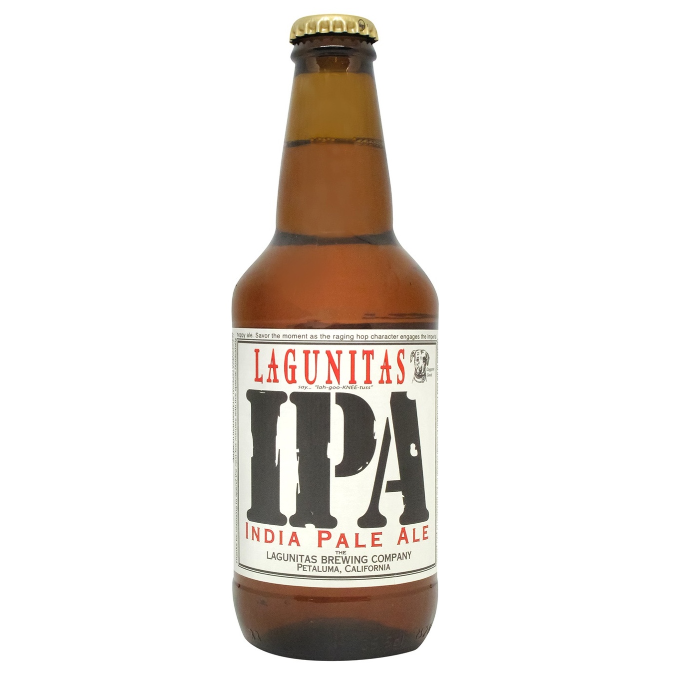 Light beer Lagunitas India Pale Ale 6.2% 0.355l glass