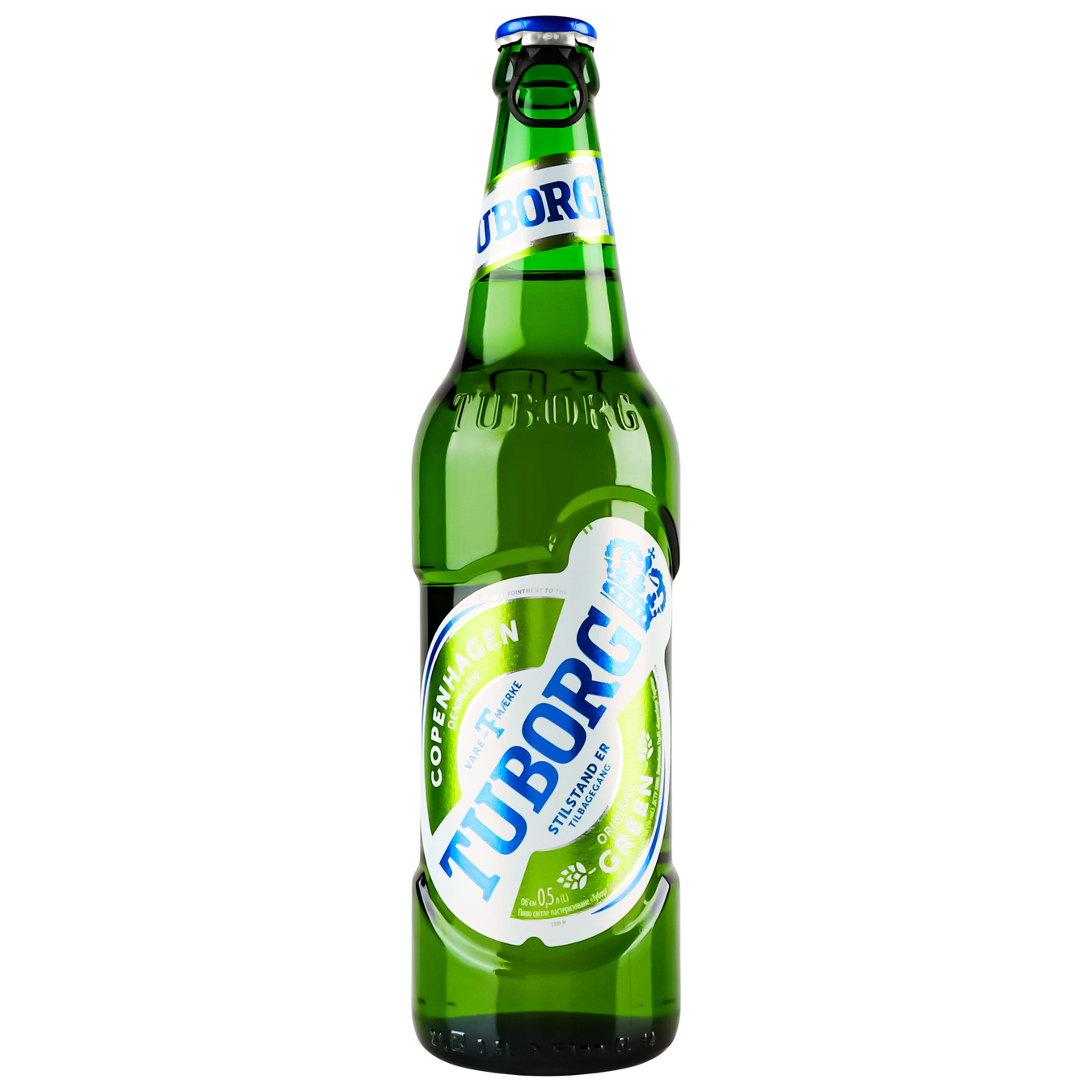 Пиво Tuborg Green светлое пастеризованное 4,6% 0,5л