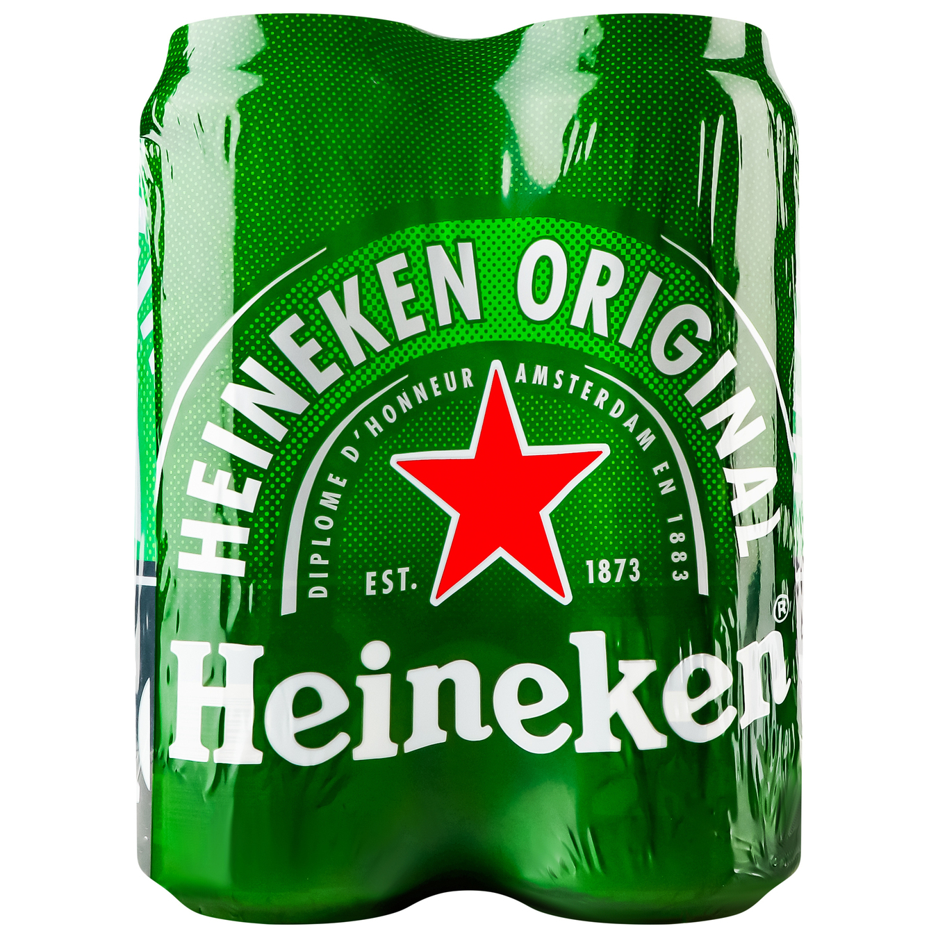 Пиво Heineken светлое фильтрованное пастеризованное 5% 4*500мл/уп