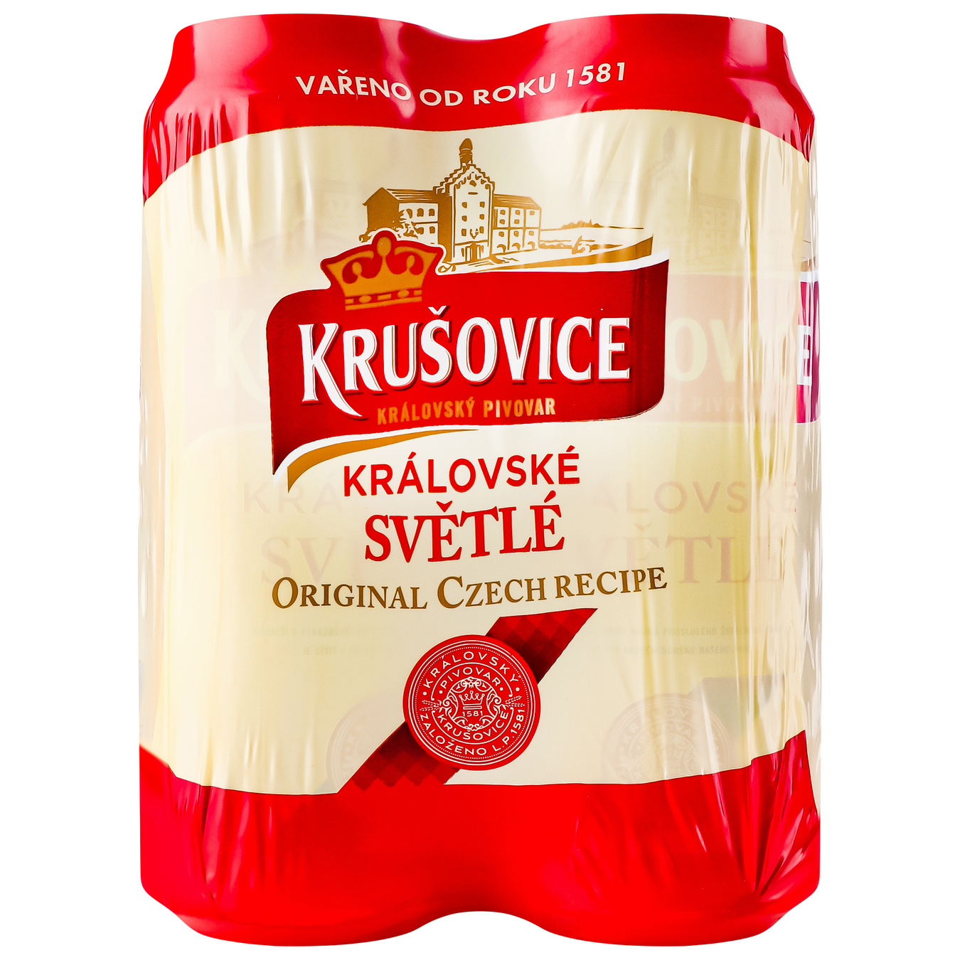 Light beer Krusovice Kralovske 4.2% 4*0.5 l
