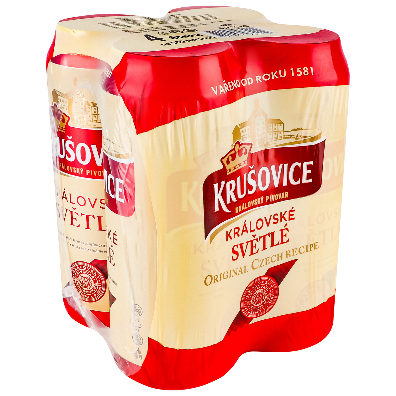 Light beer Krusovice Kralovske 4.2% 4*0.5 l 2