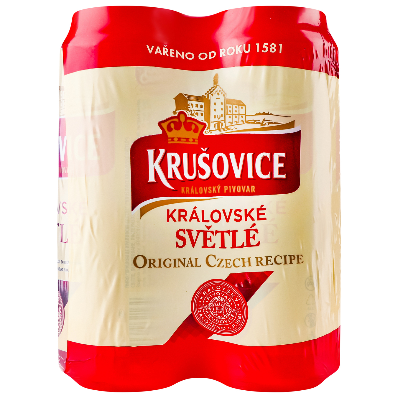 Light beer Krusovice Kralovske 4.2% 4*0.5 l 3