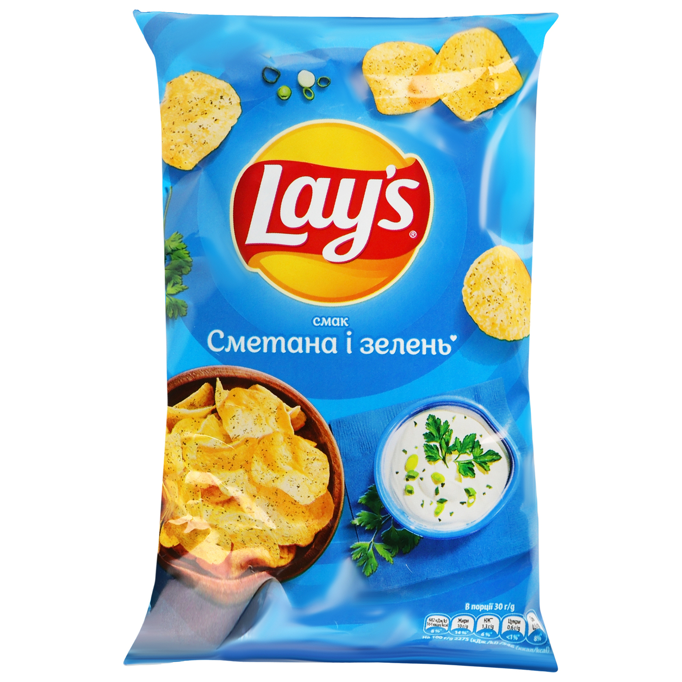Чіпси картопляні сметана та зелень Lay's 60г