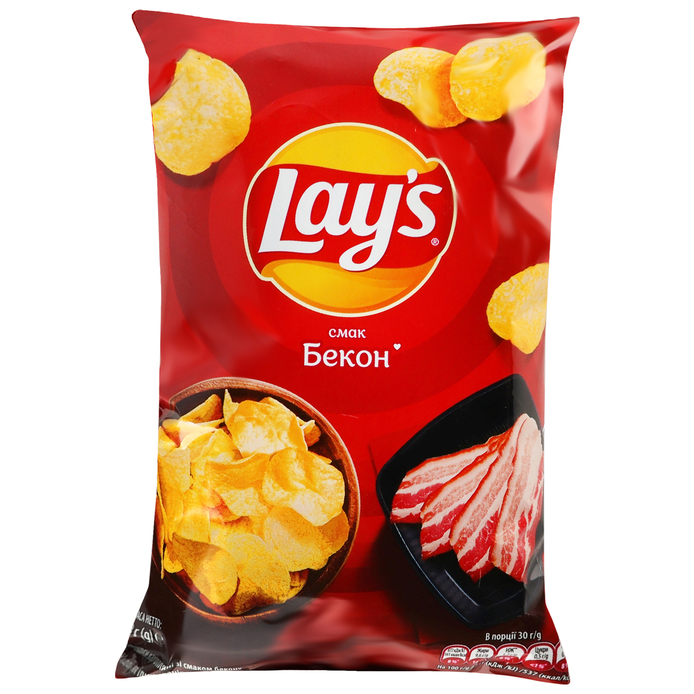 Чіпси картопляні Lay's смак бекону 60г