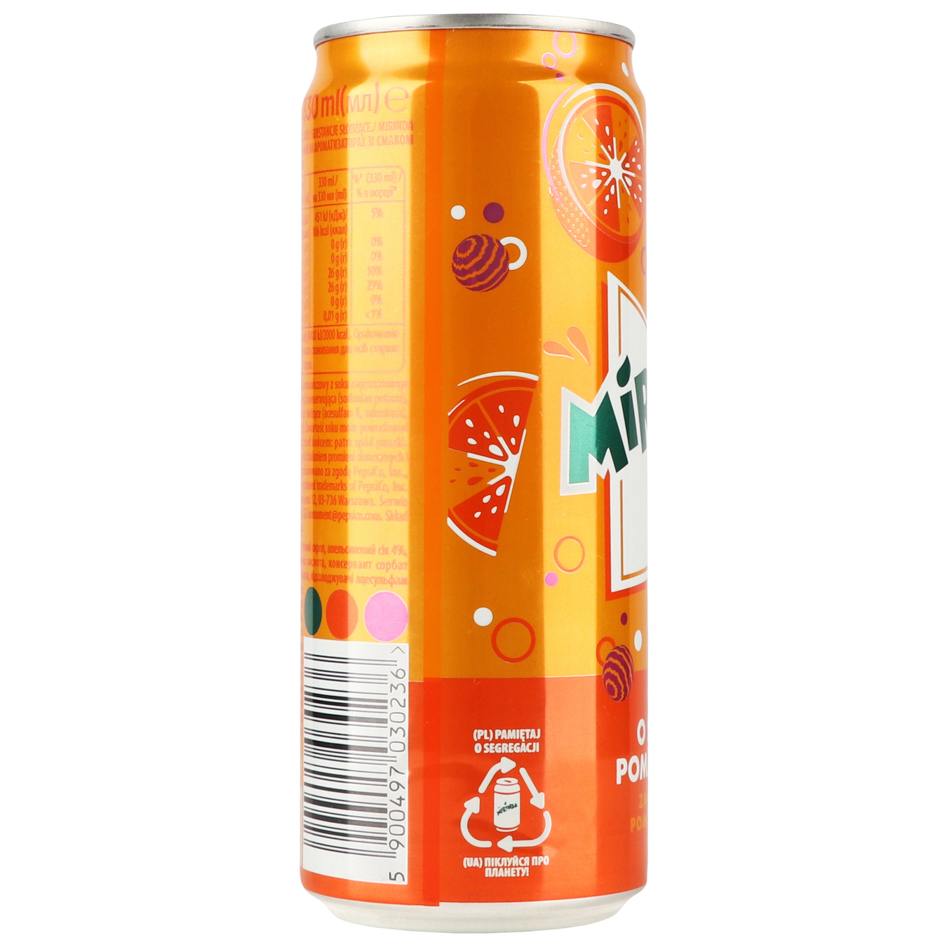 Carbonated drink Mirinda Orange 330ml 5
