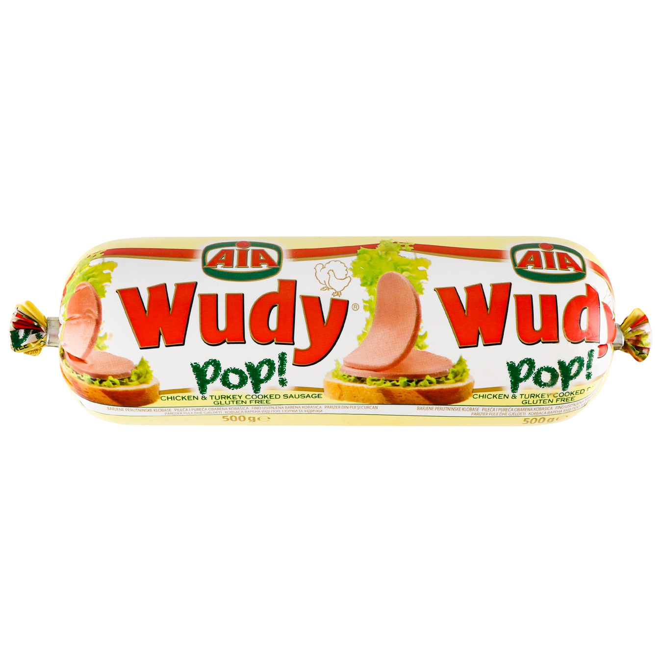 Колбаса Wudy Pop из курицы и индейки вареная 500г