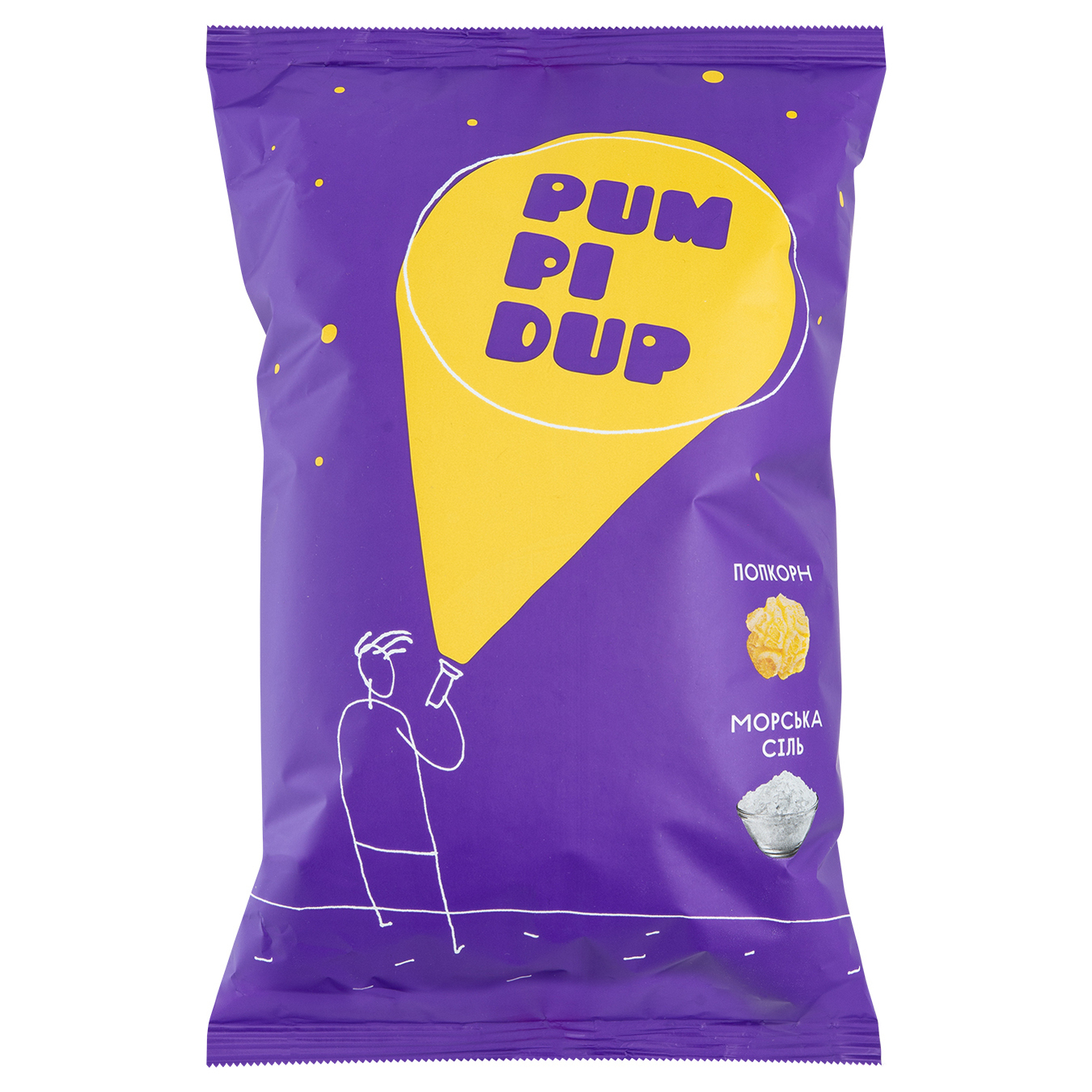 Попкорн Pumpidup зі смаком морської солі 90г