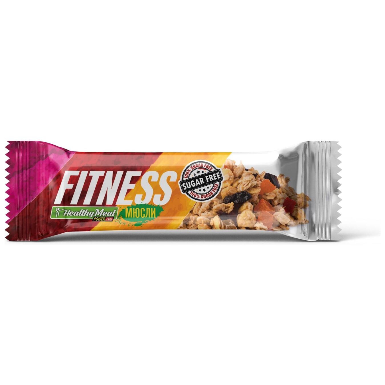 Healthy Meal fitness bar with dried fruits glazed 40g