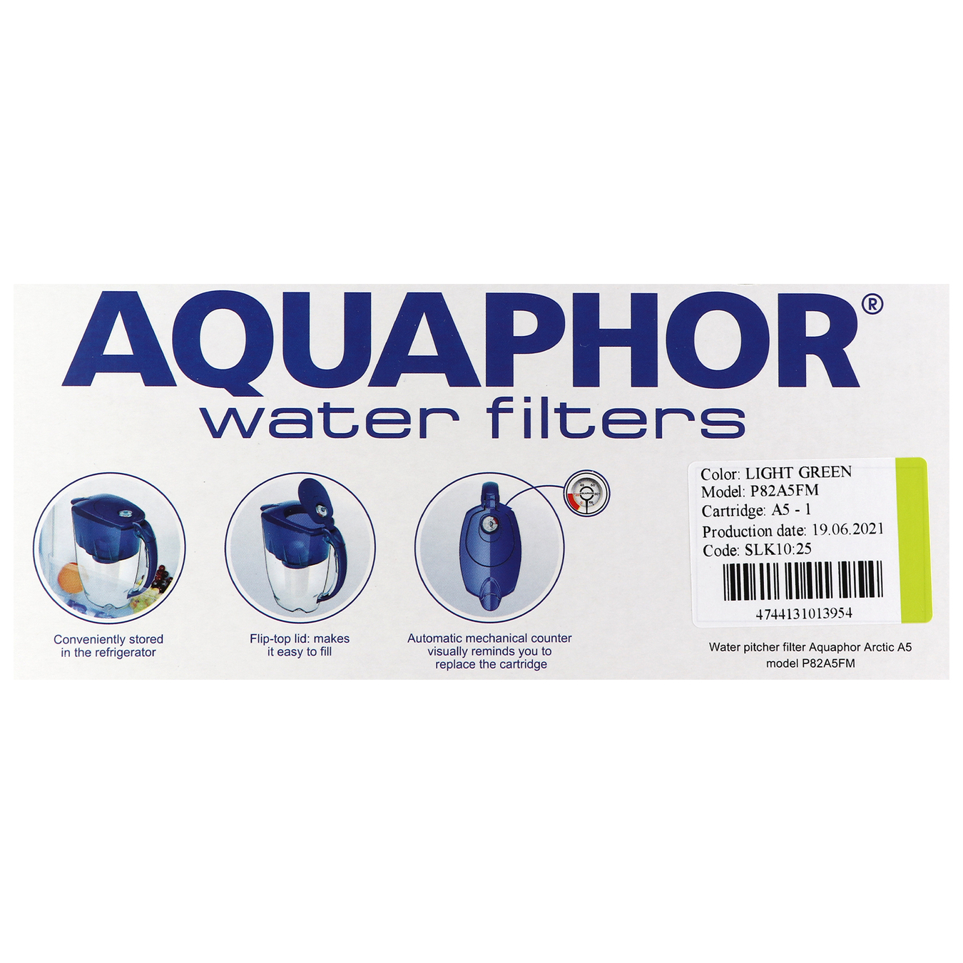 Aquaphor Arctic light green water purifier jug 3