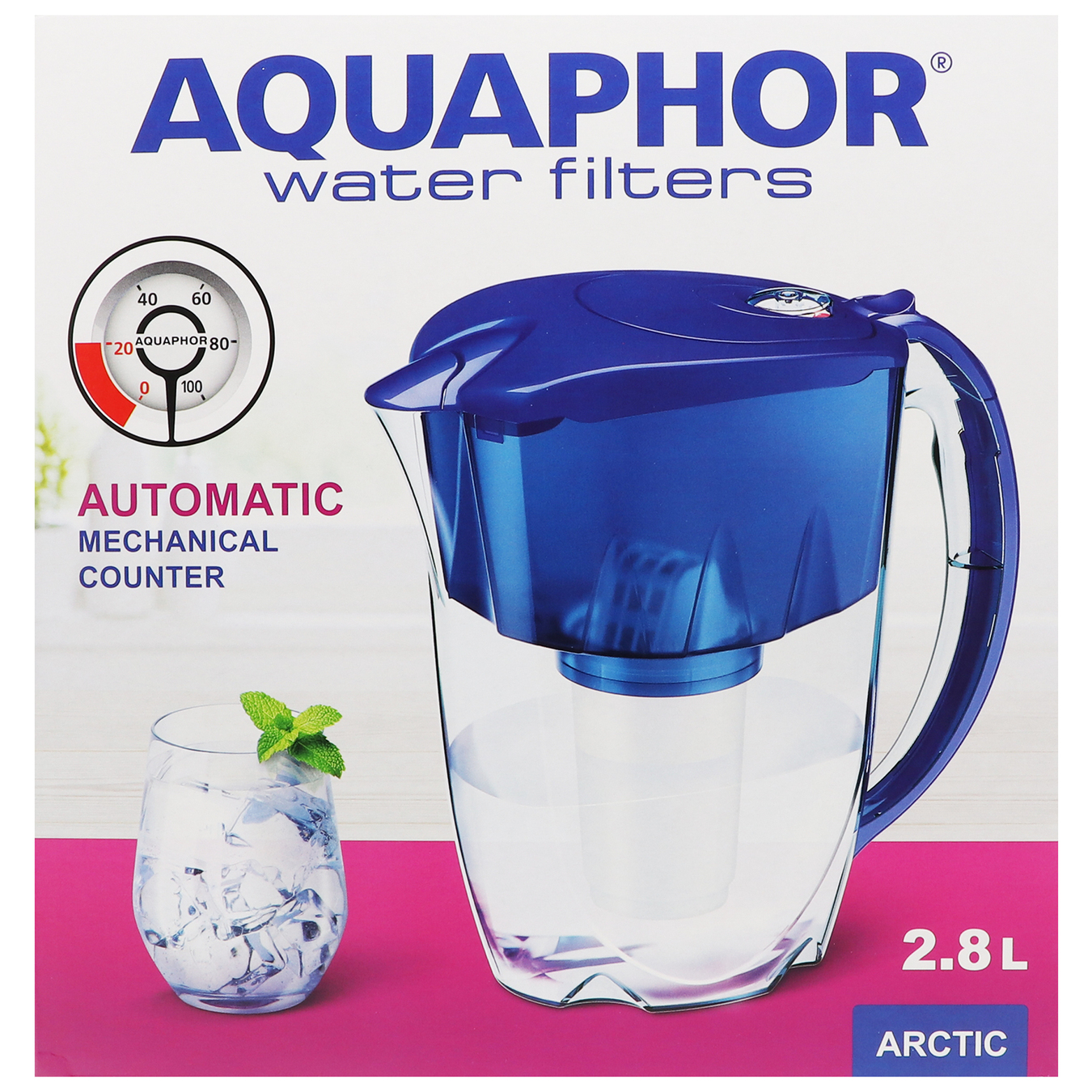 Water purifier jug Aquaphor Arctic cyclamen
