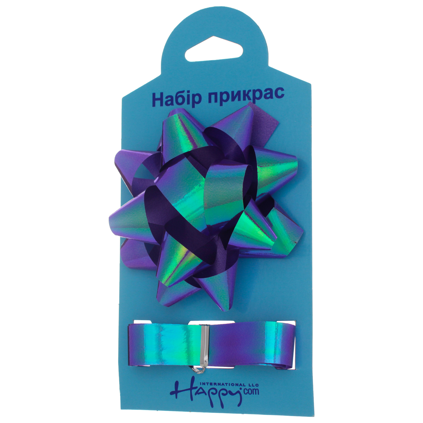 Happycom ornaments for gifts bow star and ribbon 2pcs 4