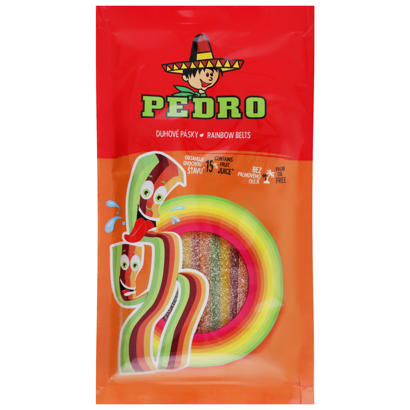 Chewing candies Pedro Straps rainbow 85g