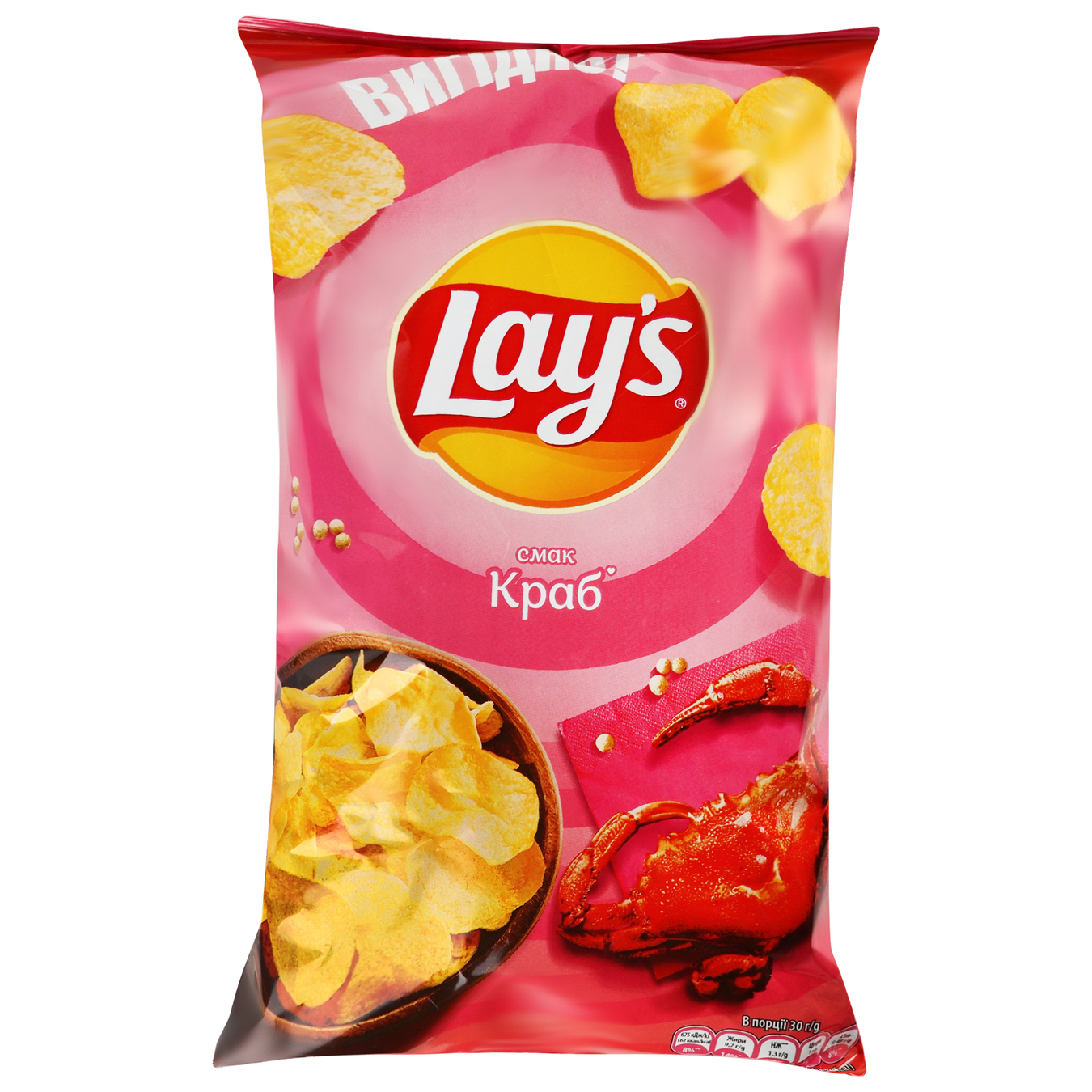 Чіпси картопляні Lay's смак краба 170г
