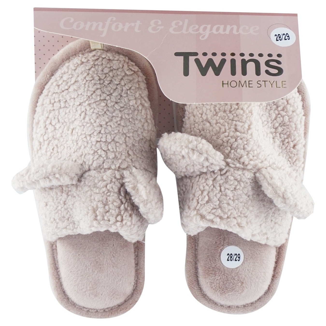 Home slippers for children Twins HS TEDDI fur size 28-35 2