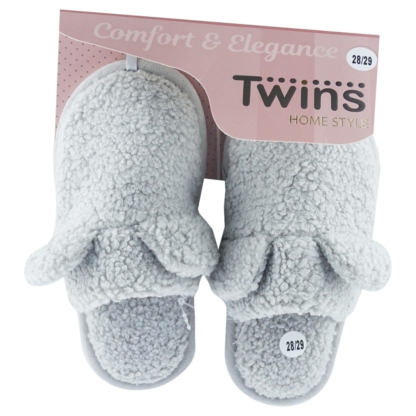 Home slippers for children Twins HS TEDDI fur size 28-35