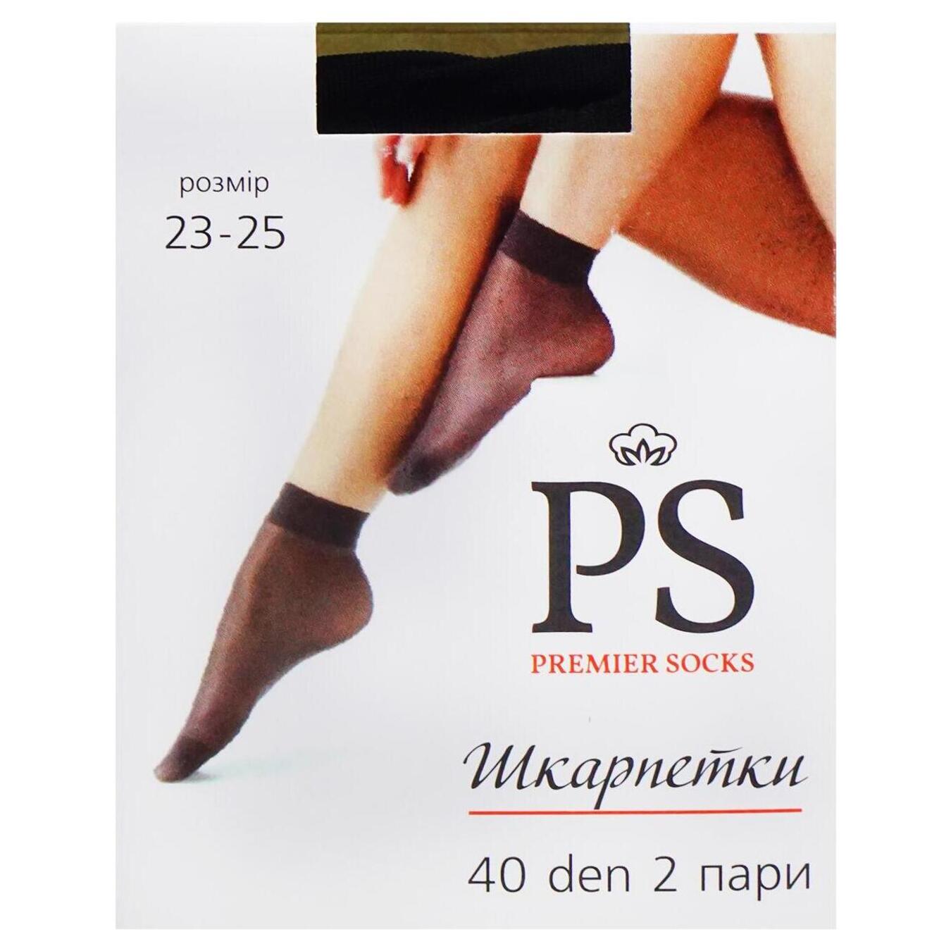 Шкарпетки жіночі Premier Socks 40d чорний 2 пари 23-25р.