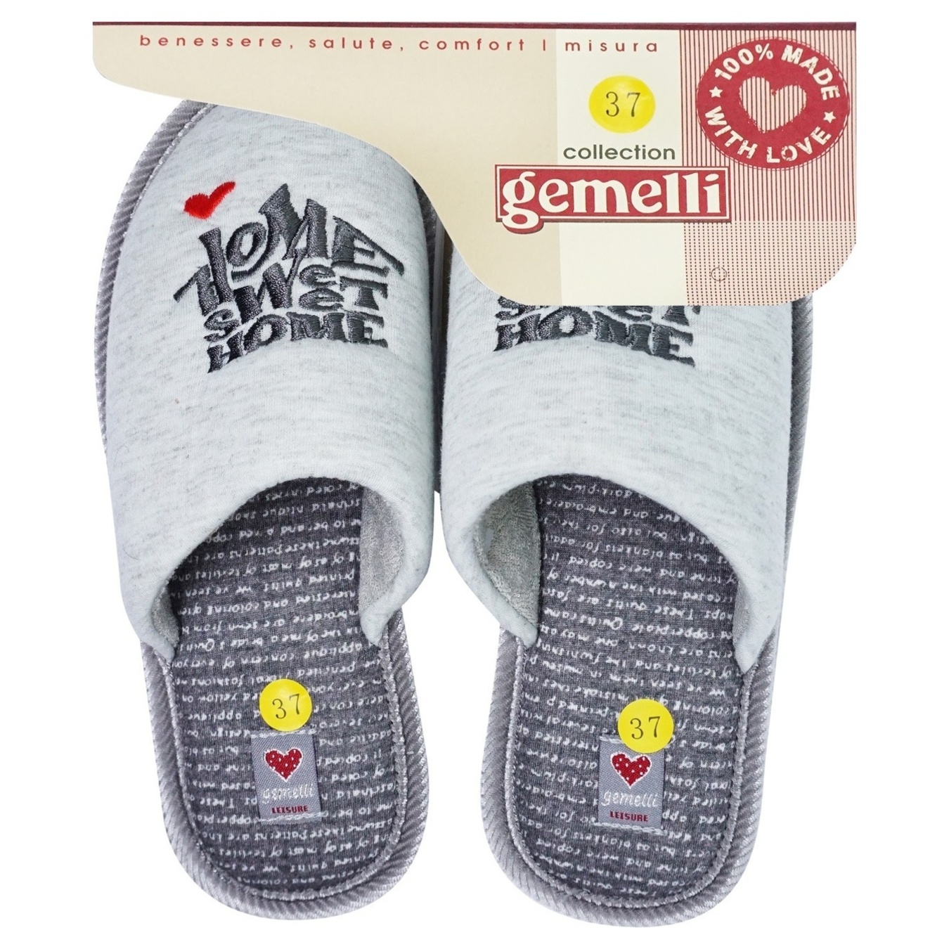 Gemelli House home shoes for women 36-41 years old. 2
