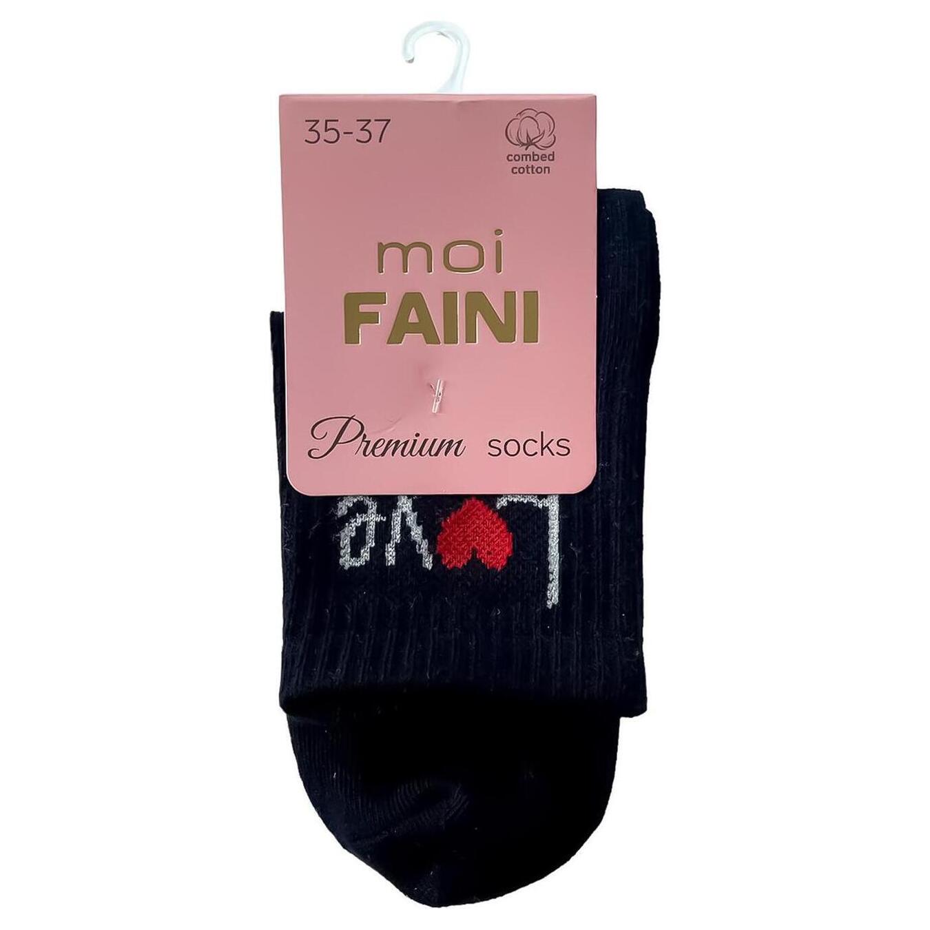 Moi Faini Love women's black socks 35-37 years