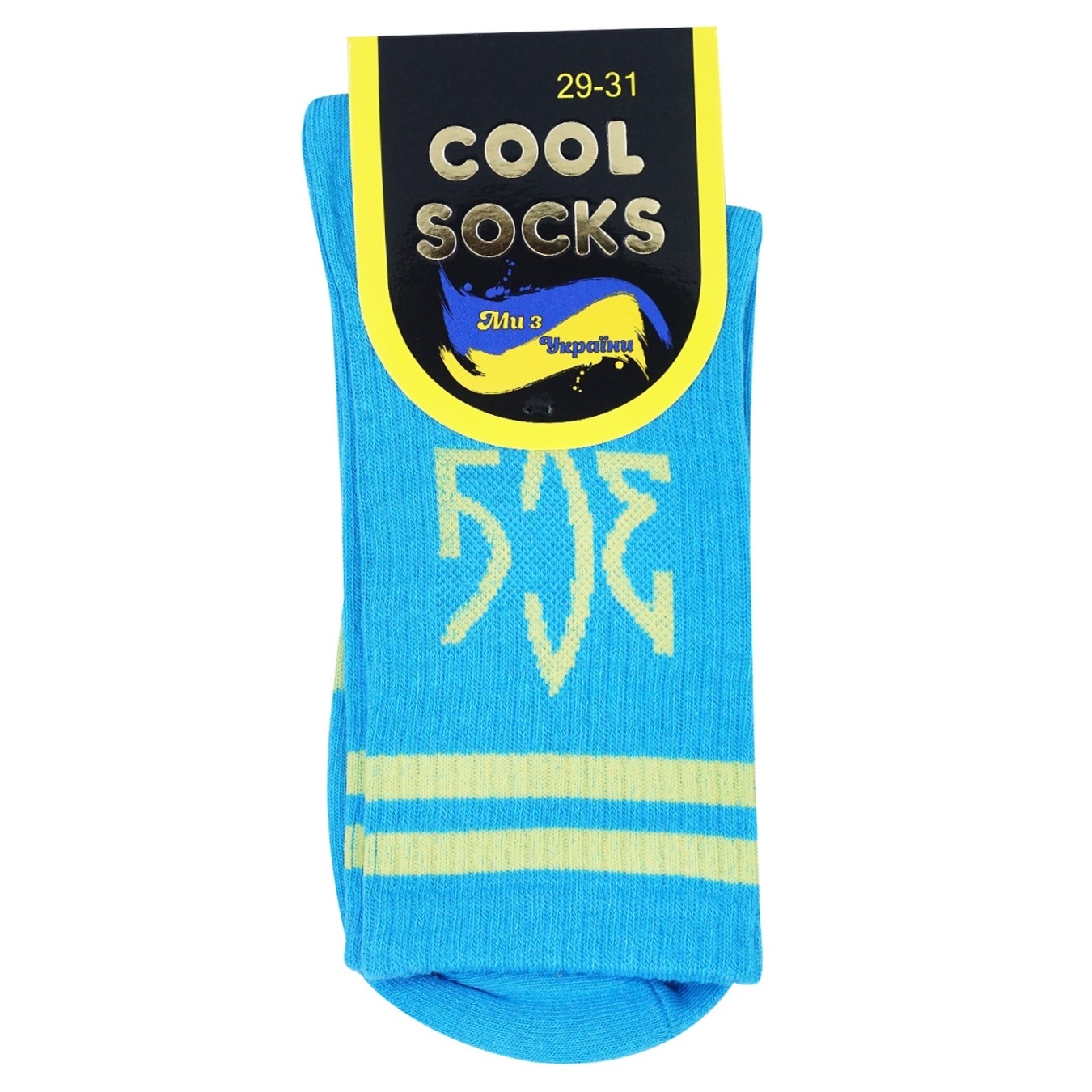 Шкарпетки Cool Socks Патріотичні ЗСУ високі блакитні 29-31 р.