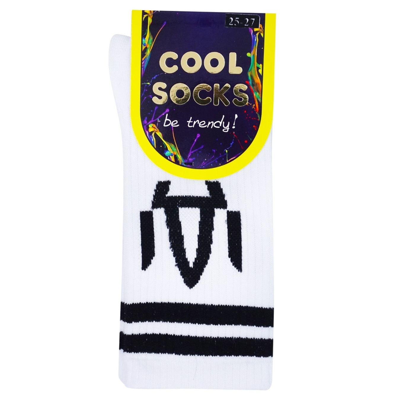 Шкарпетки Cool Socks Патріотичні ІДИ високі білі 25-27 р.