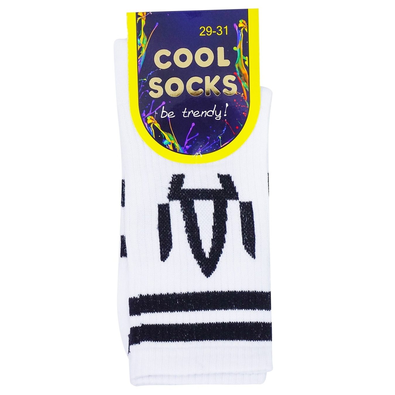 Шкарпетки Cool Socks Патріотичні ІДИ високі білі 29-31 р.
