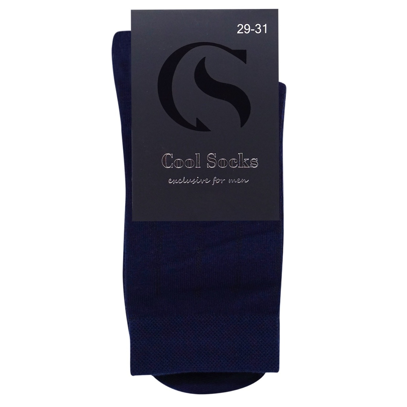 Cool Socks men's socks with a stripe pattern, dark blue, 29-31 years old.