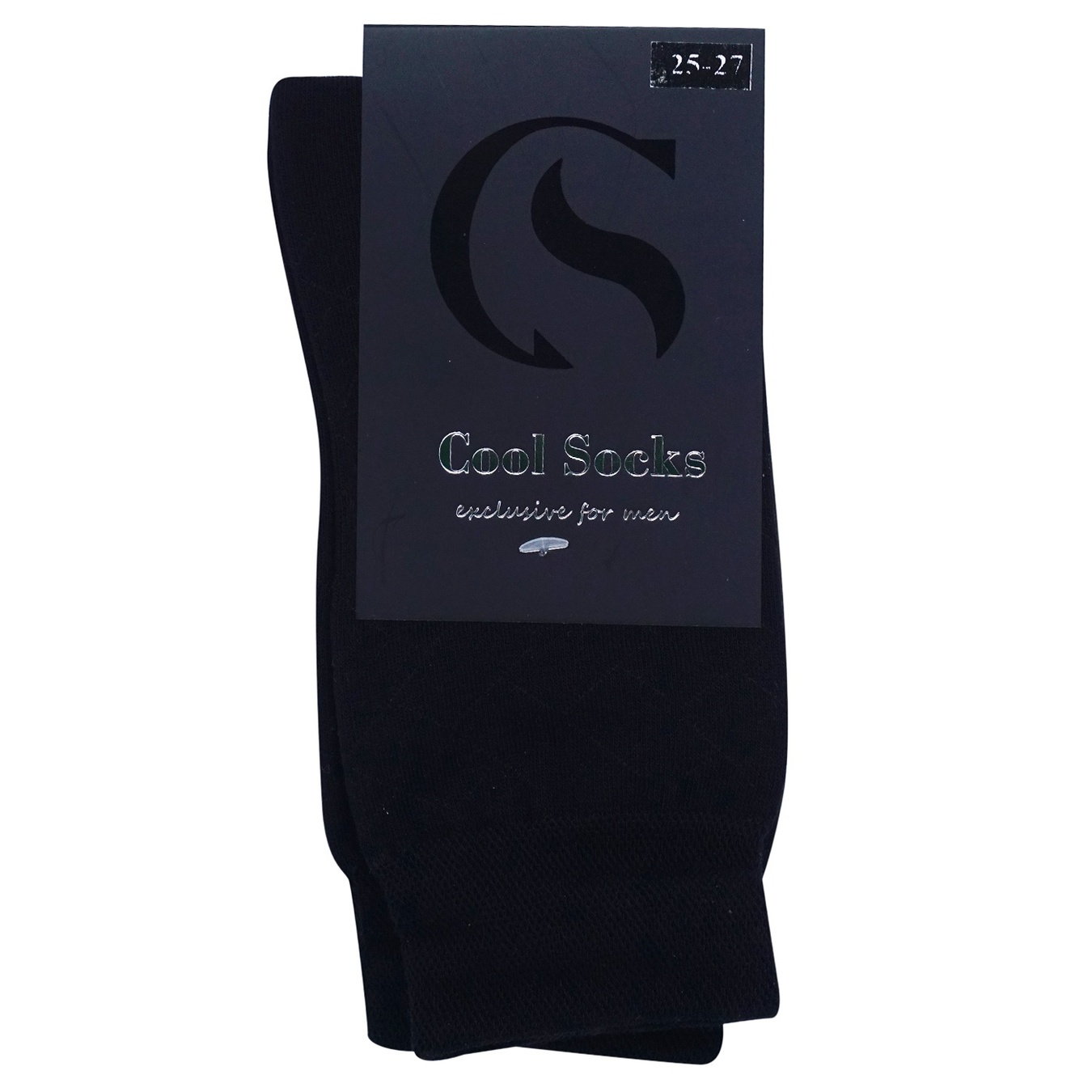 Носки Cool Socks мужские с рисунком черного цвета 25-27р