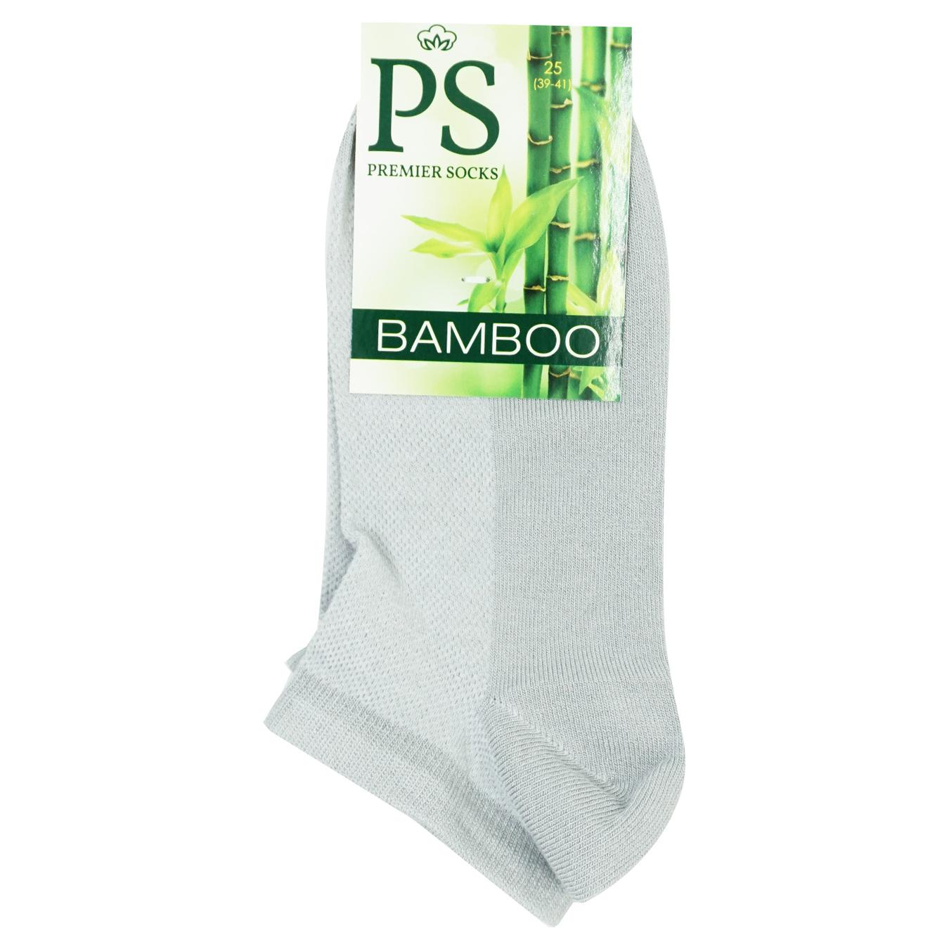 Носки мужские Premier Socks Bamboo серые короткие летние сетки 25р.