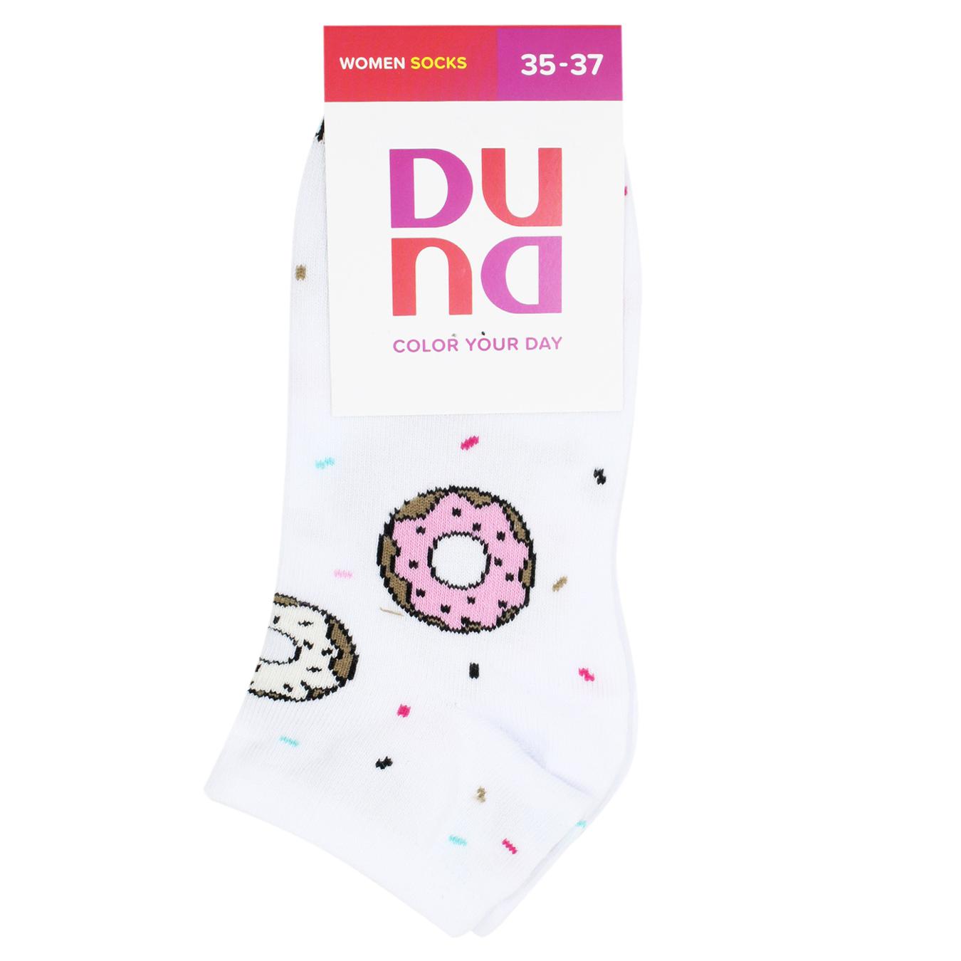Women's socks Duna white 21-23 years.