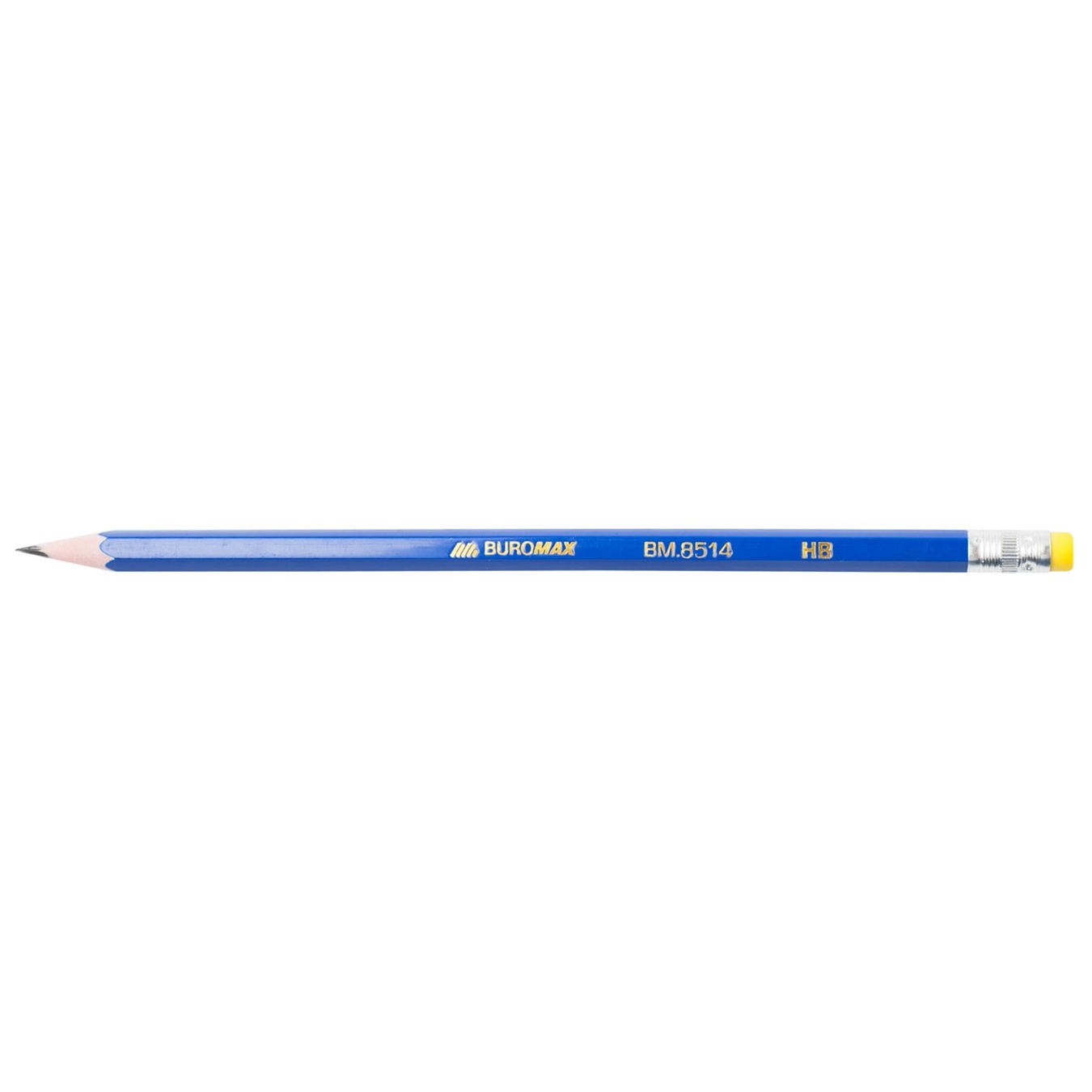 Олівець Buromax НВ графітовий з гумкою