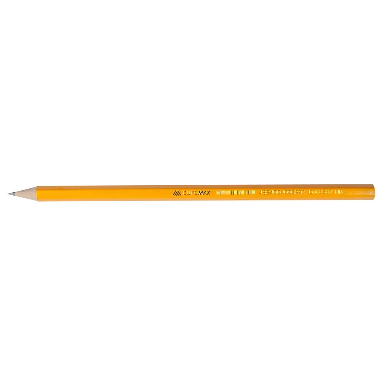 Олівець BuroMax графітовий жовтий без гумки