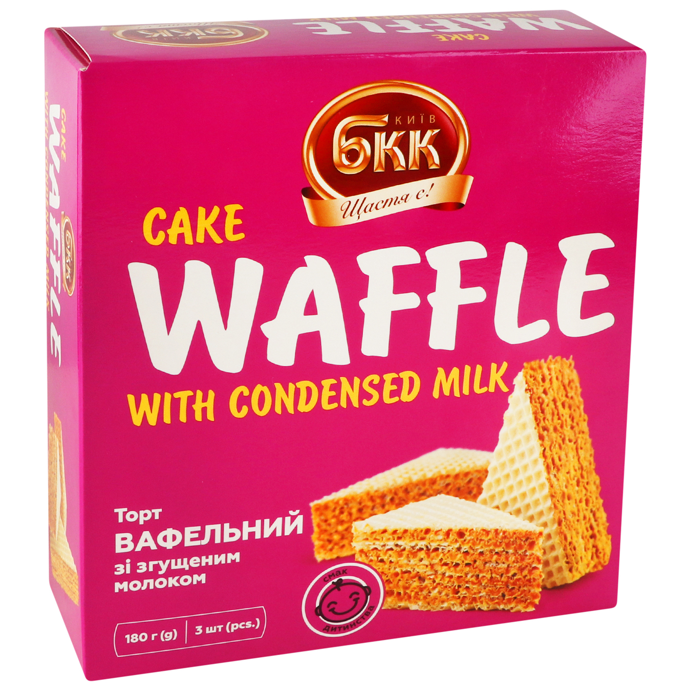 Торт БКК Вафельний зі згущеним молоком 180г 2