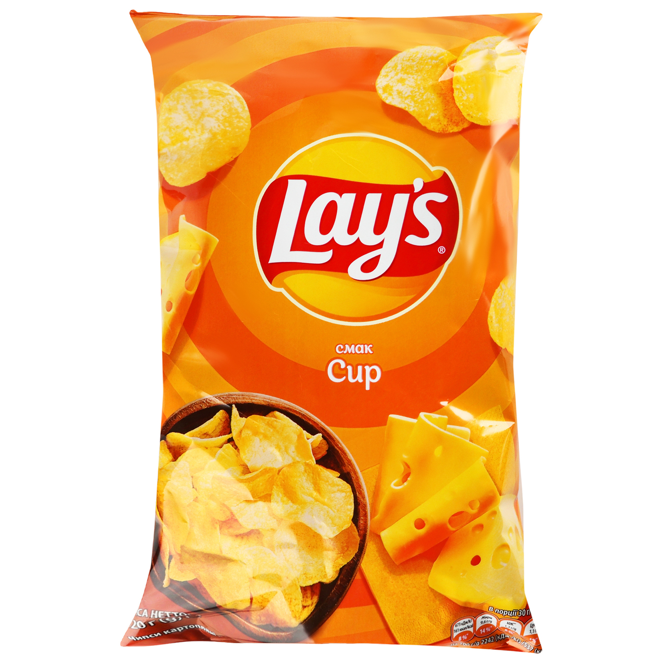 Чіпси Lay's картопляні смак сиру 120г
