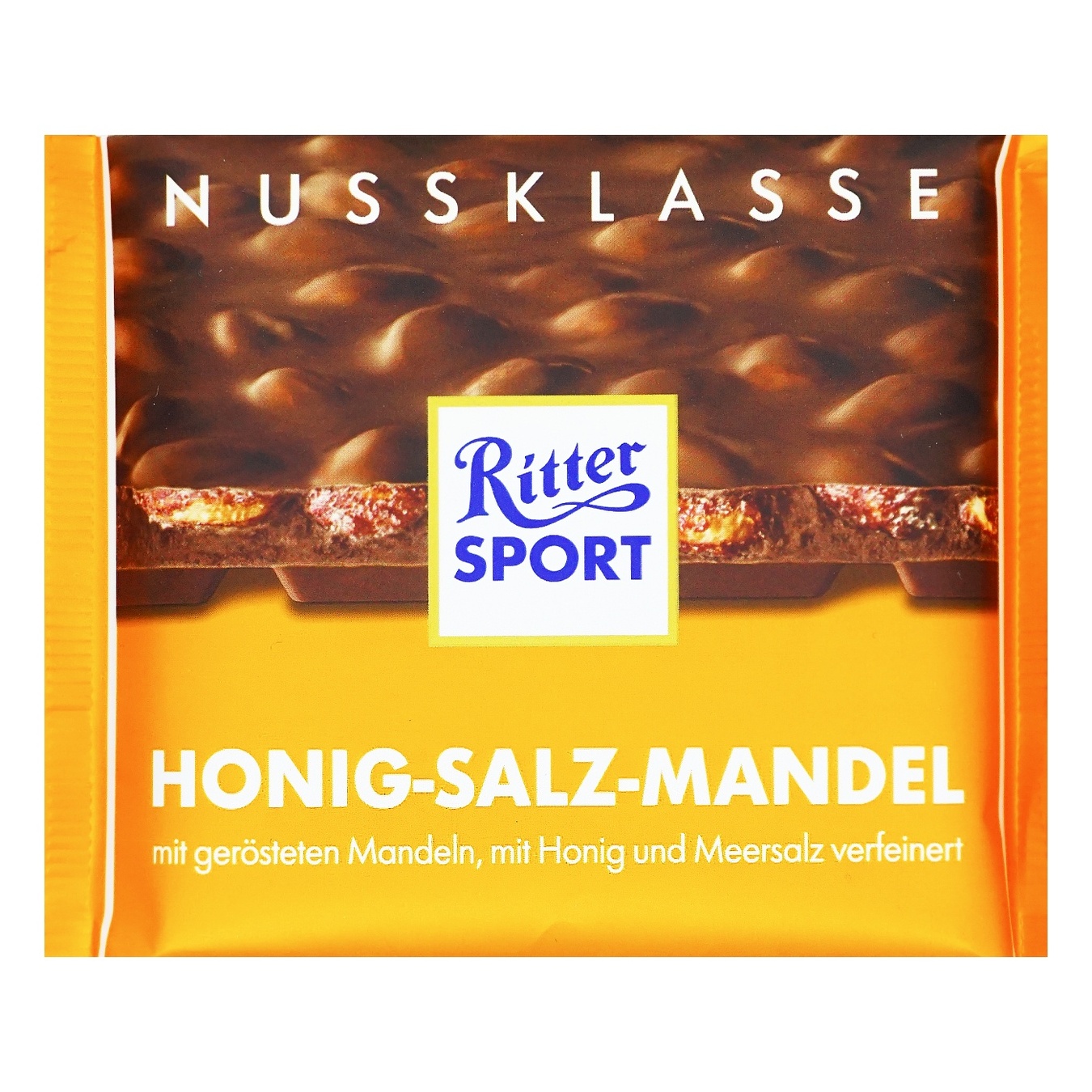 Ritter Sport milk chocolate with salted almonds and honey 100g
