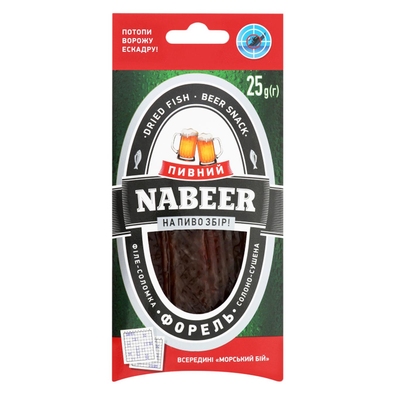 Trout NaBeer Beer fillet fillet salted and dried 25g