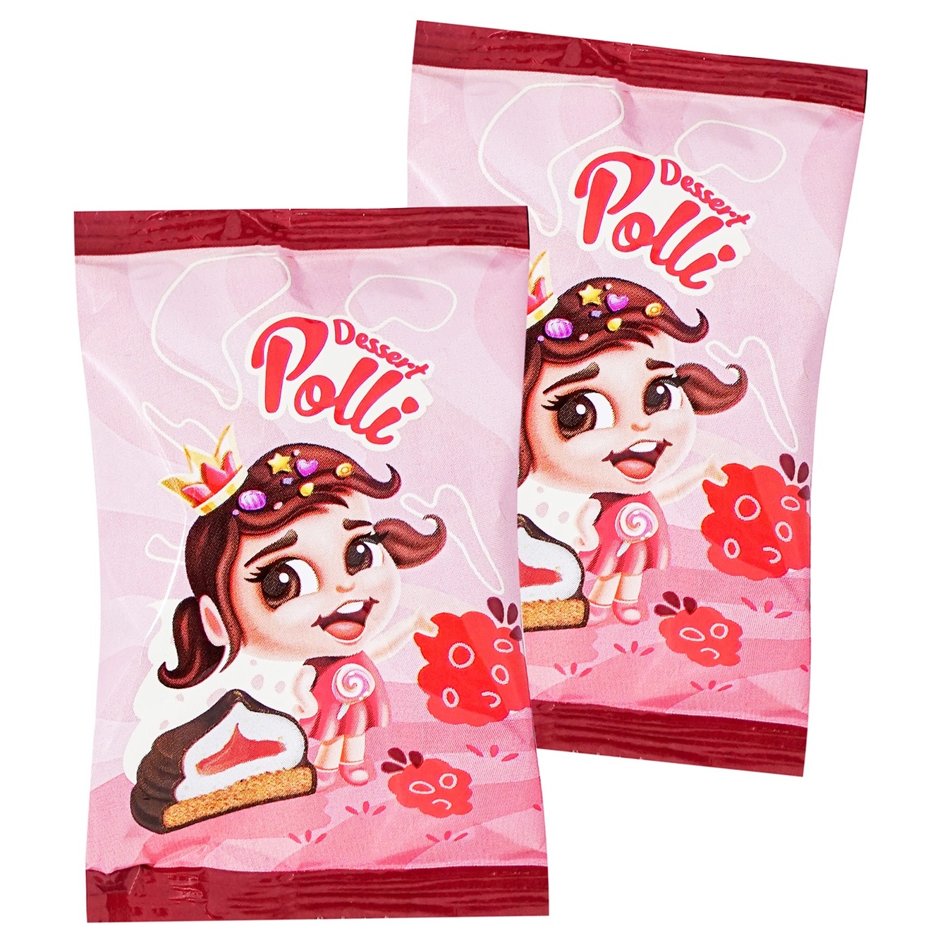 Candy Lapotushka Dessert Polly with raspberry flavor