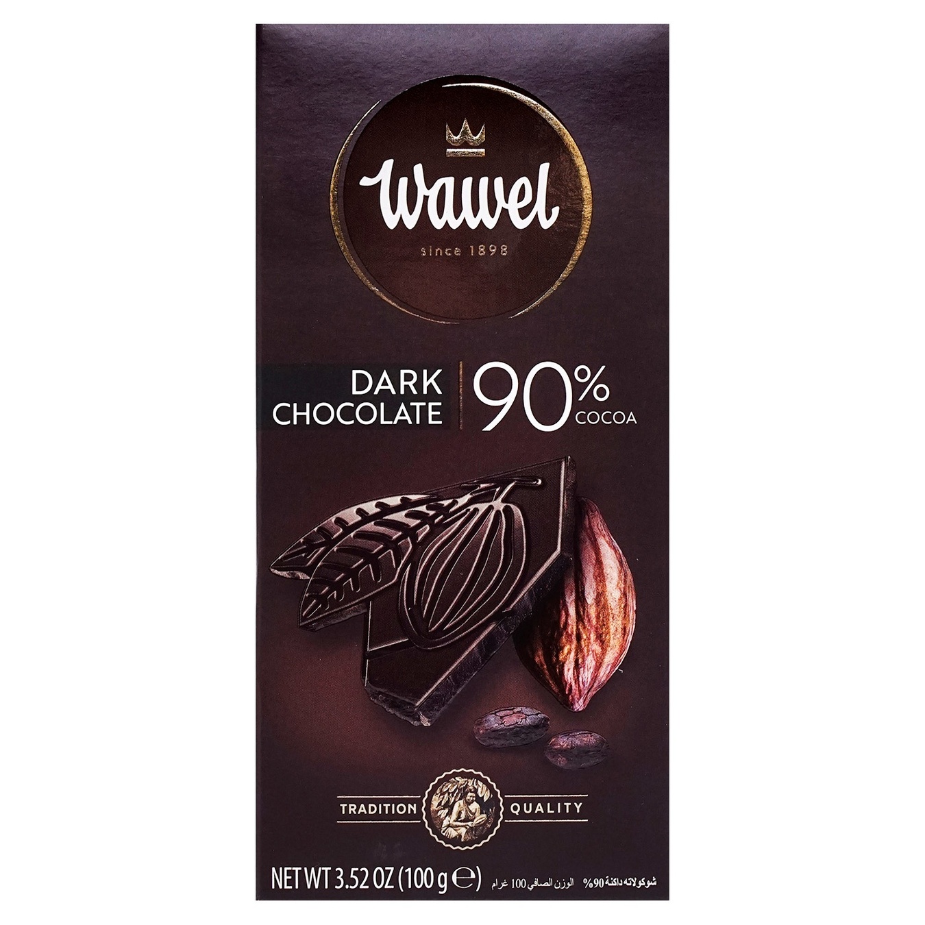 Шоколад Wawel черный 90% какао 100г