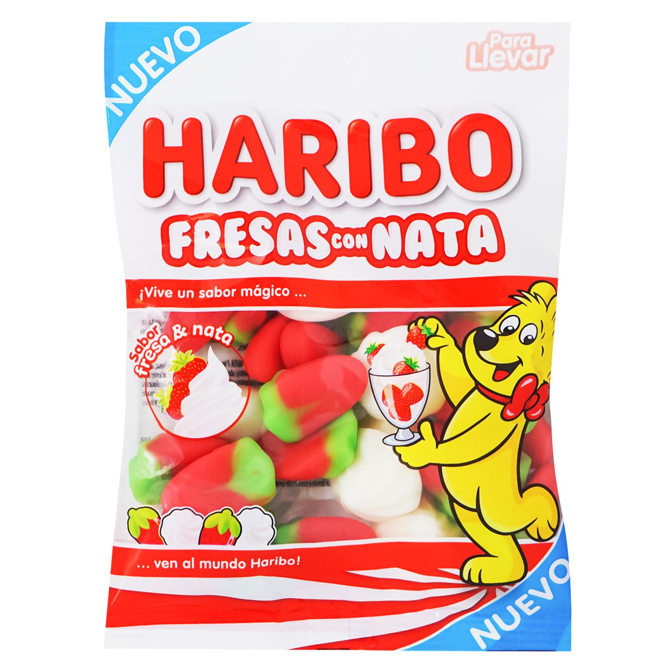 Haribo strawberry and cream chewy candy 100g