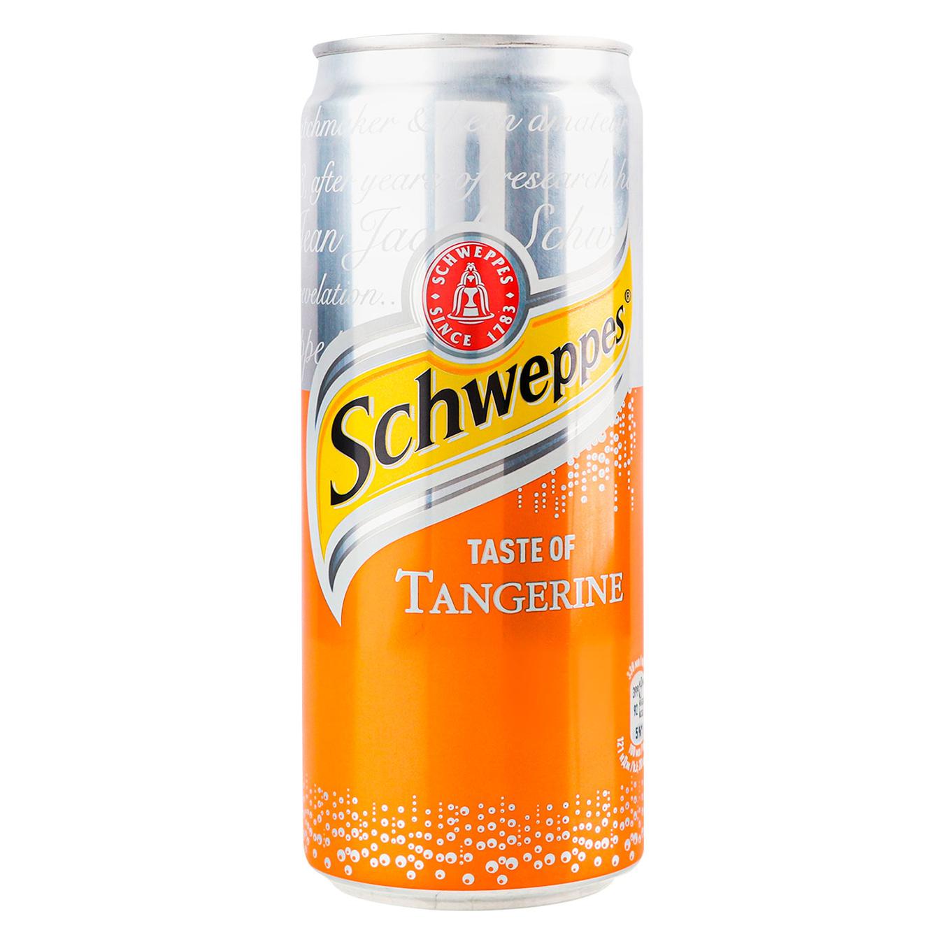 Carbonated drink Schweppes Tangerine 0.33 l iron can