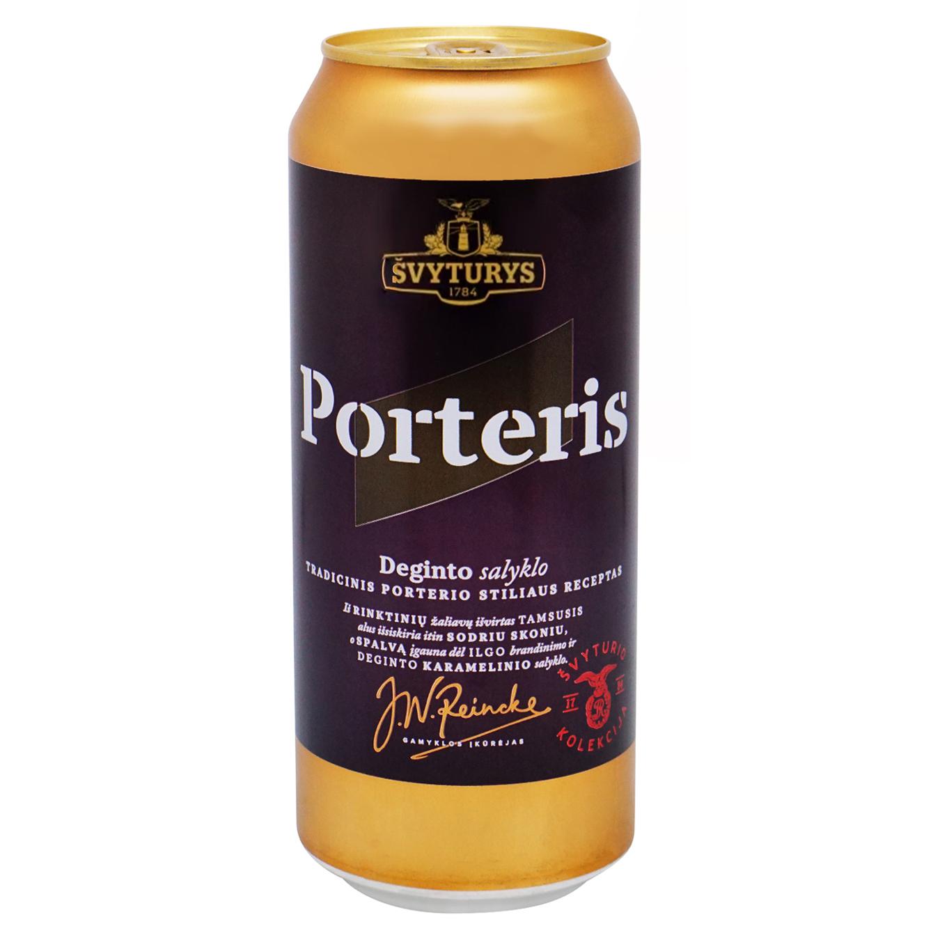 Пиво темное Svyturys Porteris 6,9% 0,5л железная банка