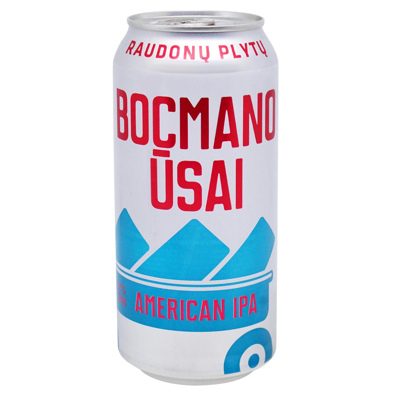 Пиво світле Raudonos plytos Bocmano ūsai 6% 0,44л залізна банка