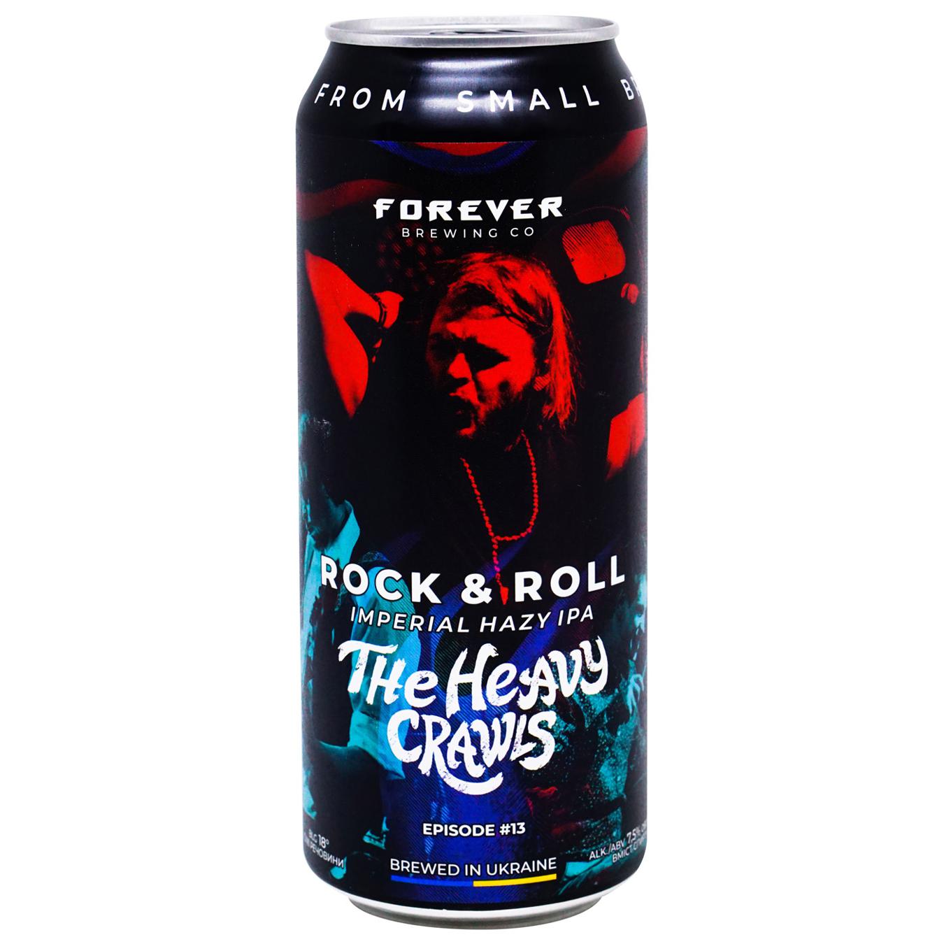 Пиво светлое нефильтрованное Forever Rock & Roll 7,5% 0,5л железная банка