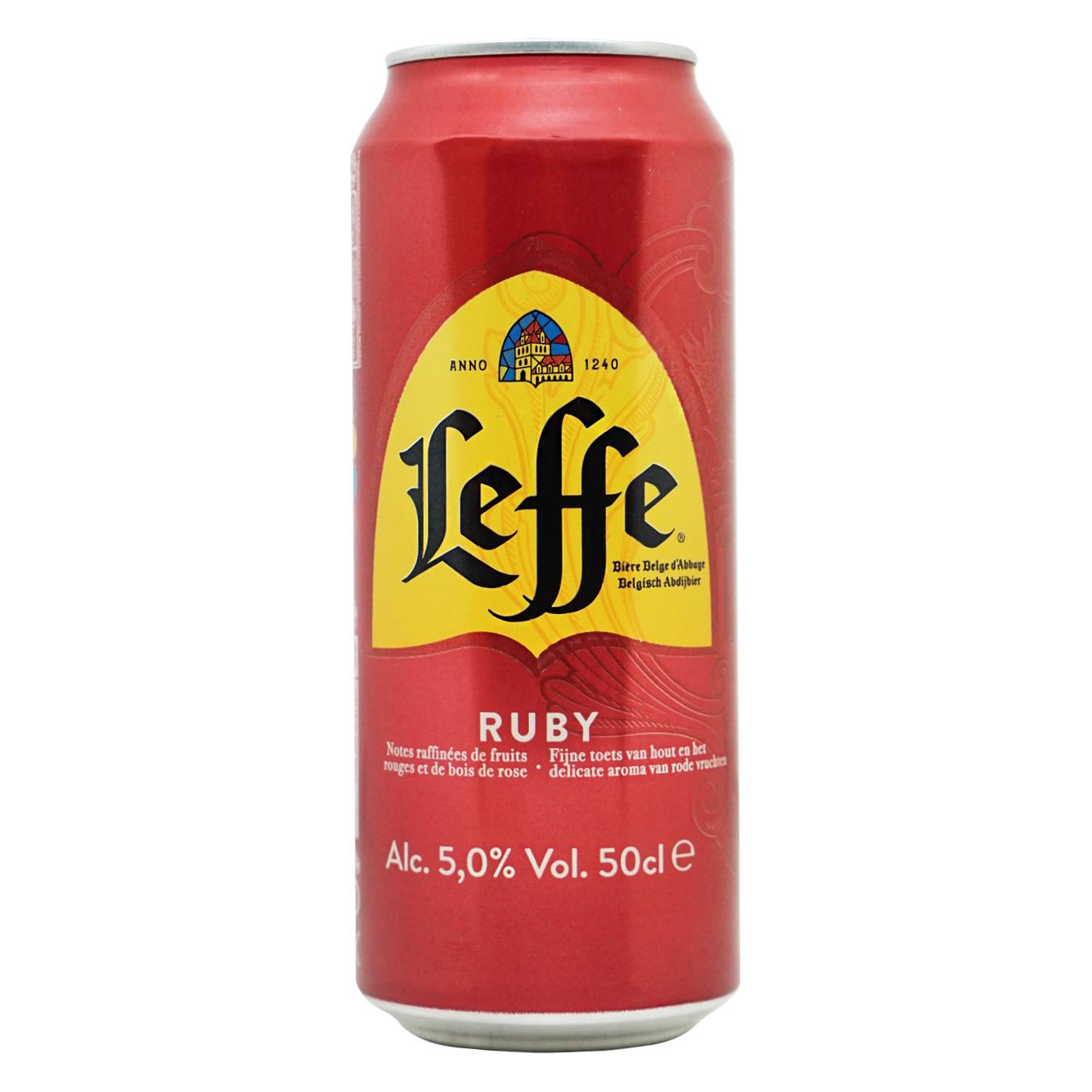 Пиво світле Leffe Ruby 5% 0,5л залізна банка