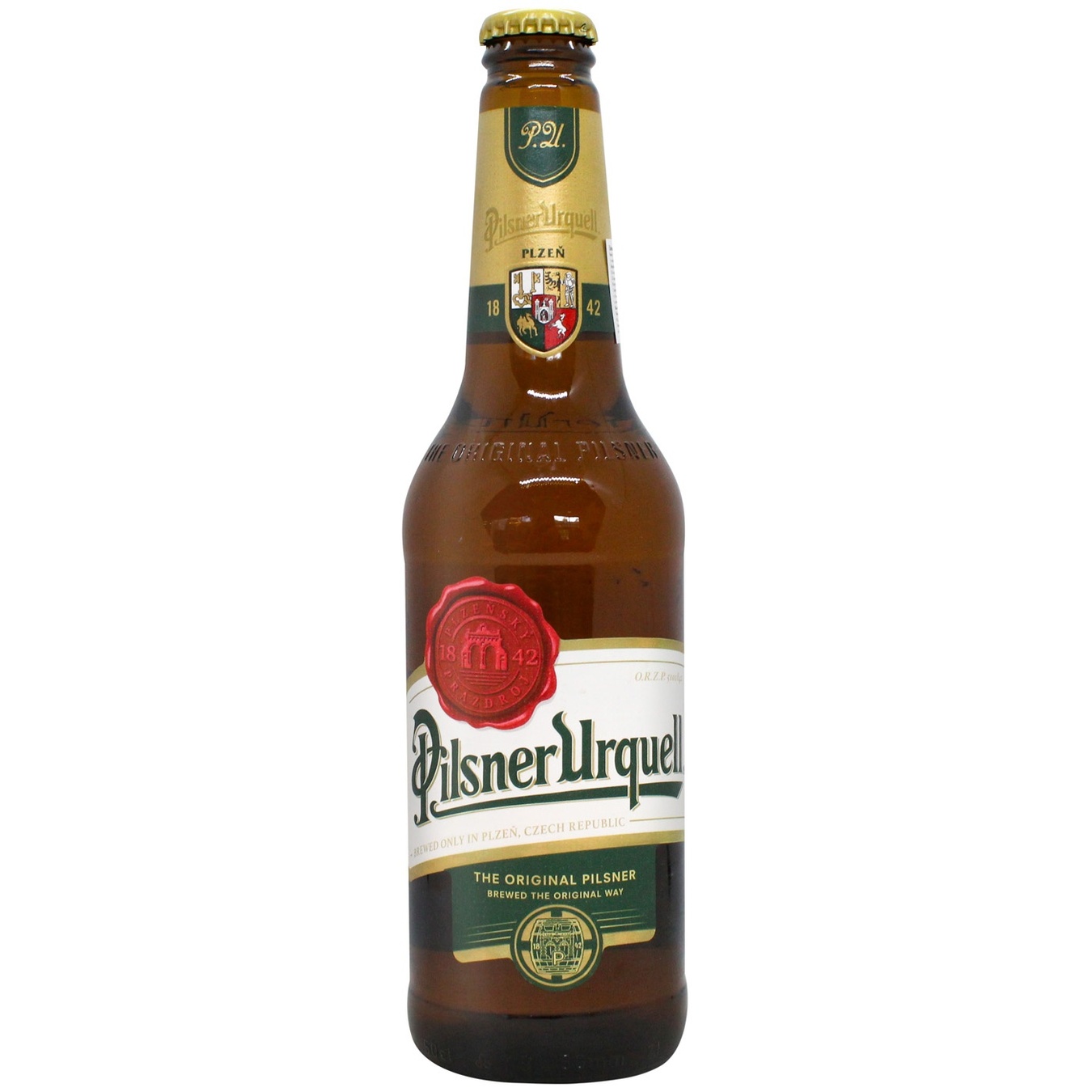 Light beer Pilsner Urguell 4.4% 0.5l glass bottle