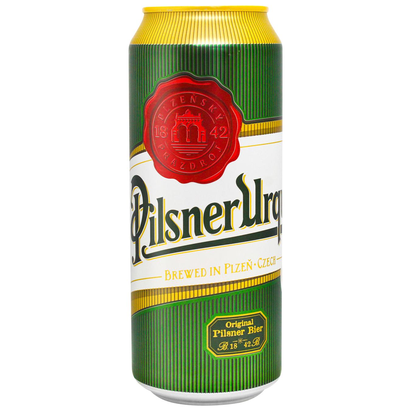 Пиво светлое Pilsner Urguell 4,4% 0,5л железная банка